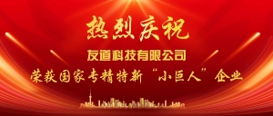 友道科技榮獲國家級專精特新“小巨人”企業(yè)榮譽稱號